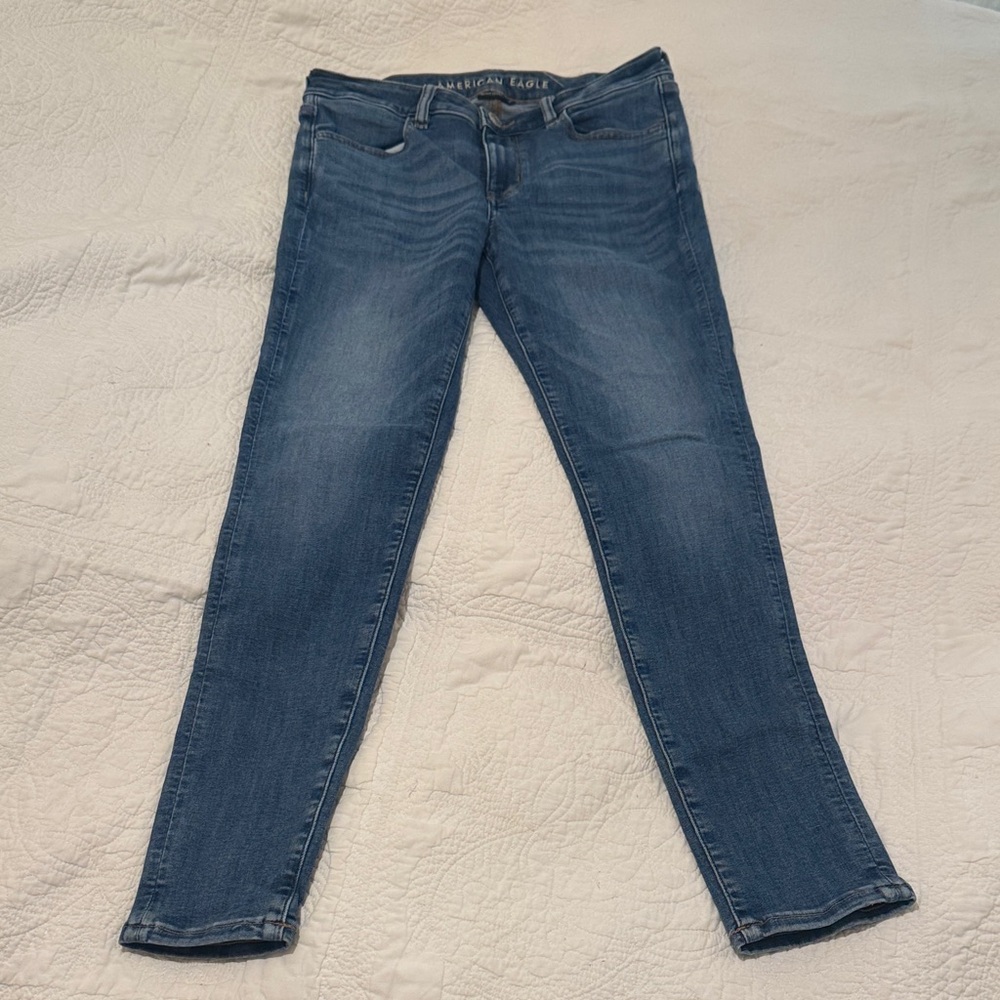 American Eagle Outfitters Women's Dark Blue Skinny Jeans